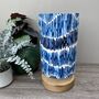 Tidal Marine Blue Patterned Cylinder Lampshades, thumbnail 1 of 9