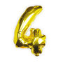 Individual Gold No Helium Number Party Balloon Four, thumbnail 2 of 3