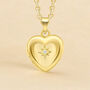 Personalised Gold Plated Sterling Silver Star Set Heart Locket, thumbnail 7 of 12