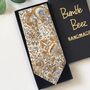 Liberty Tie In Mustard Yellow And Blue Floral Motif, thumbnail 1 of 6