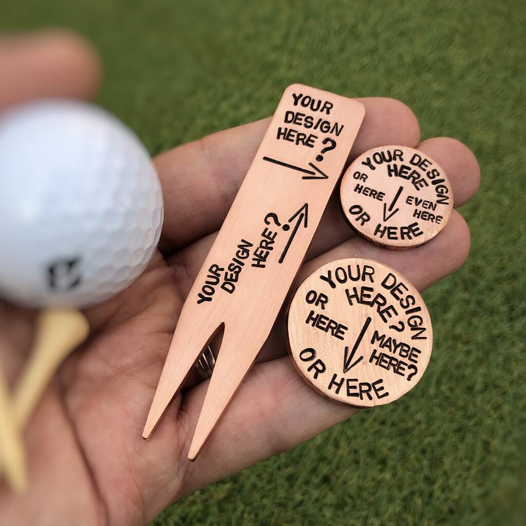 Personalised Copper Golf Tool And Marker By Sawyer Co Golf