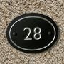 Engraved Oval Slate House Number. Choice Of Font, thumbnail 1 of 7
