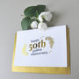 50th Golden Wedding Anniversary Gold Foil Card, thumbnail 2 of 2