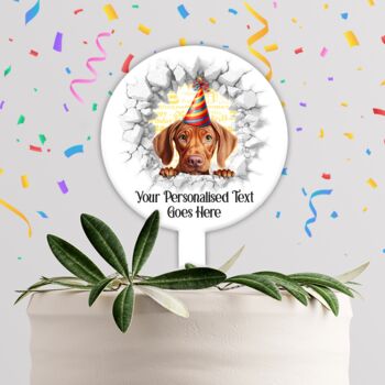 Personalised Vizsla Birthday Break Through, 3 of 8