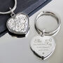 Personalised Valentines Diamante Heart Keyiring Gift, thumbnail 1 of 3