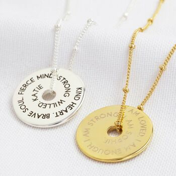 Personalised Message Of Affirmation Ring Necklace, 3 of 12