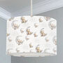Bedtime For Bunny And Bear Lampshade, White, thumbnail 1 of 1