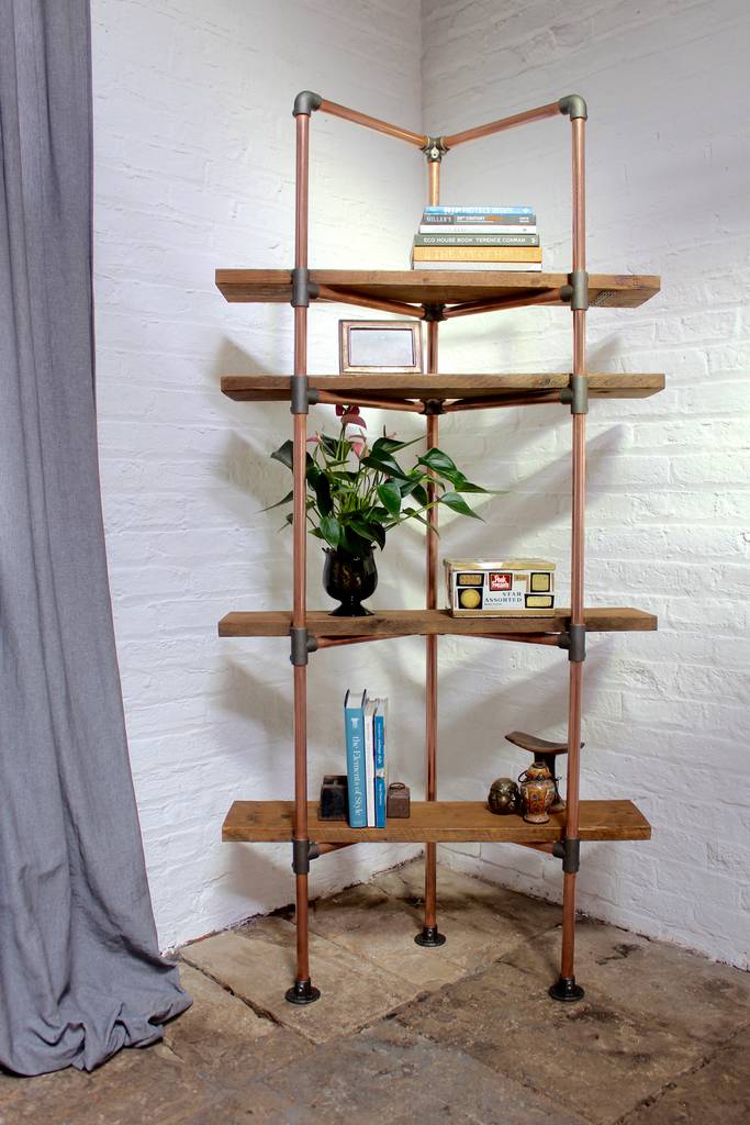 Kirkby Bespoke Copper Pipe Bookcase By Urban Grain Kirkby Bespoke Copper Pipe Bookcase