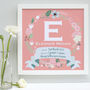 Personalised New Baby Framed Initial Print, thumbnail 1 of 9