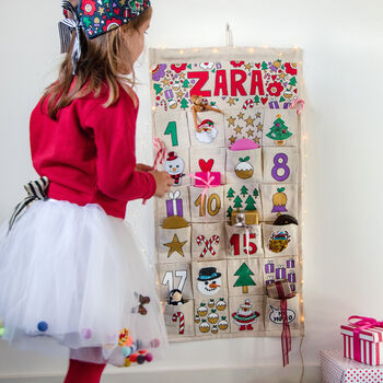 Personalised Hand Painted Christmas Advent Calendar, 7 of 11