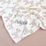 Personalised Baby Giraffe Blanket | Embroidered Name, thumbnail 7 of 8