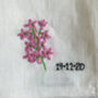 Personalised Hand Embroidered Floral Date Napkin, thumbnail 2 of 5