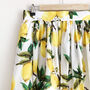 Lemon Print Cotton Midi Skirt, thumbnail 5 of 7