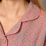 Women’s Premium Cotton Geometric Floral Pattern Pyjamas, thumbnail 7 of 9
