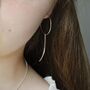 Sterling Silver Hoop Earrings With Silver Claw, thumbnail 3 of 4