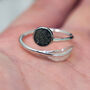 Feather Cremation Ashes Adjustable Memorial Ring, thumbnail 5 of 7