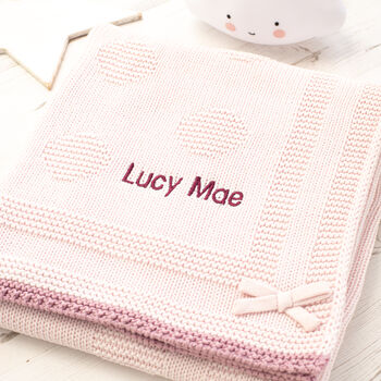 Luxury Baby Girl Pink And Grey Knitted Gift Box, 10 of 12