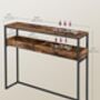 Two Tier Entryway Table Narrow Console Table, thumbnail 2 of 6