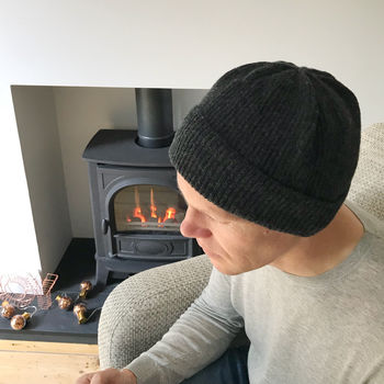 Men's Knitted Winter Beanie Hat, 4 of 8