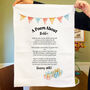 Personalised Poem Tea Towel 80th Birthday Gift, thumbnail 9 of 11