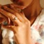 Om Symbols With Cubic Zirconia Sterling Silver Ring, thumbnail 9 of 11