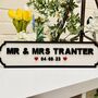 Personalised Mr And Mrs Date Heart Wedding Gift Sign, thumbnail 3 of 3