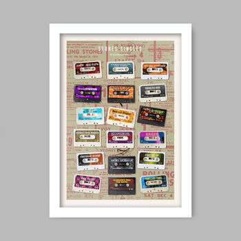 Rolling Stones Tapes Cassette Music Poster Print, 2 of 5