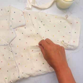 Christmas Pyjama Gift Set – Spotty Pastel Pjs With Eye Mask – Ideal For Her And Teens, 6 of 10