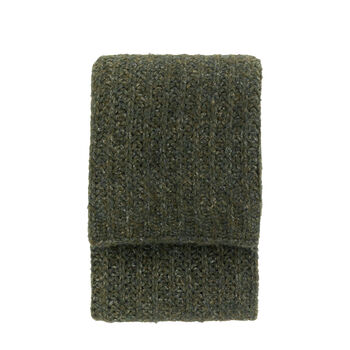 Luxury Melange Knit Throw In Khaki, 3 of 3