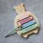 Personalised Polka Dot Kids Wooden Teddy Xylophone Toy, thumbnail 1 of 2