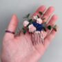 Navy And Blush Flower Hair Comb, thumbnail 4 of 6