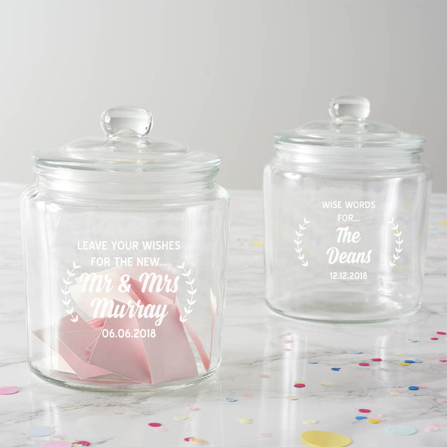 Personalised Wishes Wedding Jar, 1 of 3