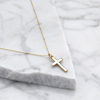 Men's Solid Silver Or Gold Cross Pendant Necklace, 2 of 8