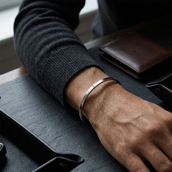 Open Cuff Silver Bangle, 3 of 8