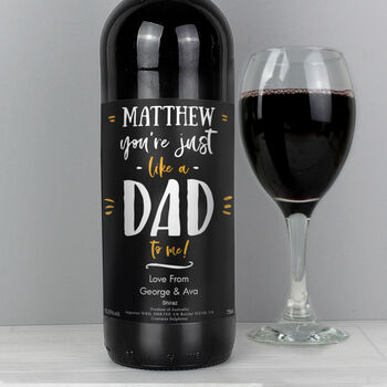 Personalised Like A Dad To Me Red Wine, 3 of 4