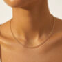 Two Tone Thin Beaded Necklace – Mixed Metal Layering Chain, thumbnail 2 of 5