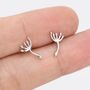Dandelion Seed Stud Earrings In Sterling Silver, thumbnail 3 of 11