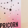 Capricorn Star Sign Constellation Birthday Card, thumbnail 5 of 7