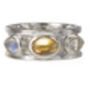 Sterling Silver Mixed Gemstone Drum Ring, thumbnail 3 of 10