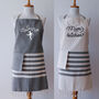 Personalised Cotton Apron And Cotton Tea Towel, thumbnail 1 of 12