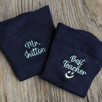 Best Teacher Gift Mens Or Womens Personalised Socks, 5 of 7