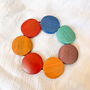Boho Colourful Wooden Disc Bracelet, thumbnail 1 of 5