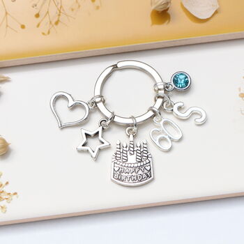 Personalised 60th Birthday Keyring, 5 of 9