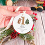 Personalised Gift Baby’s First Christmas Ceramic Ornament, thumbnail 4 of 7