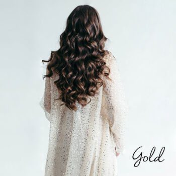 Gold Sequin Kimono | Wedding Cape | Long Sleeved Bridal Cover Up, 9 of 11