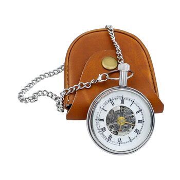 Personalised The St James Mechanical Pocket Watch With Case, 5 of 12