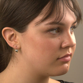 Small Sterling Silver Heart Earrings, 2 of 6