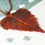 Birch Real Leaf Statement Necklace, thumbnail 6 of 12