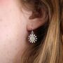Large Sterling Silver Daisy Drop Earrings, thumbnail 4 of 9