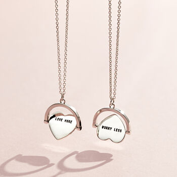 Personalised Heart Spinner Necklace, 2 of 7